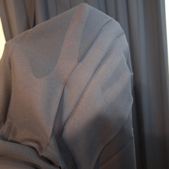 Adrianna Papell Evening Essentials sz 16 sheer wide leg black pleated plants - Picture 4 of 5